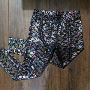 EUC Lotus Leggings - Metallic Rainbow Mermaid